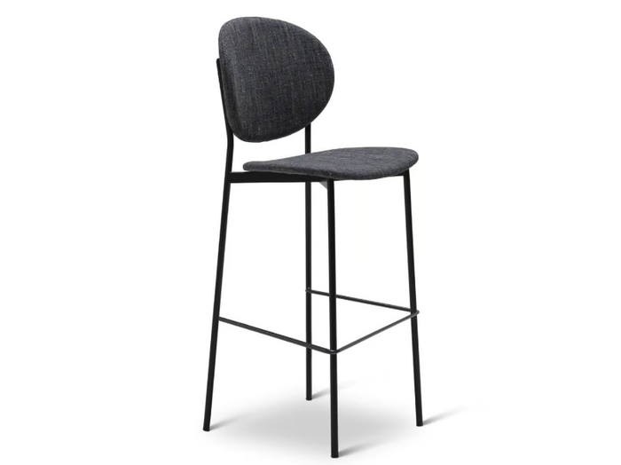 DAME METAL 371-M - High steel stool with back _ Origins 1971